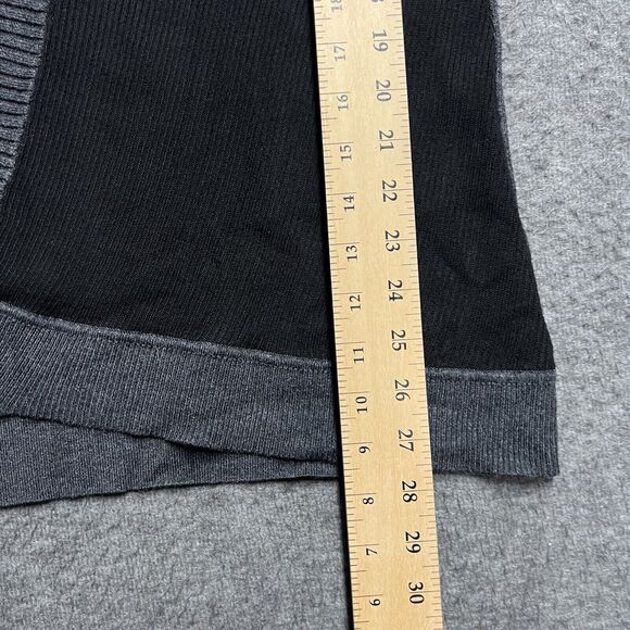 Verve Ami Long Sleeve Shirt Women's Small Black Gray Color Block Pullover Ribbed - Picture 7 of 7